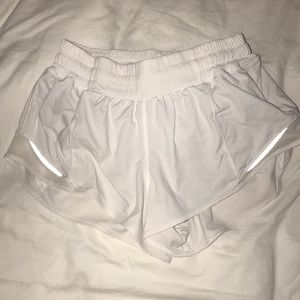 white lulu lemon shorts